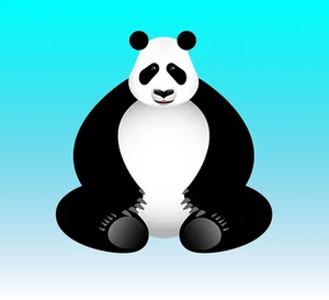 Sitting Panda Vector Illustration PNG image
