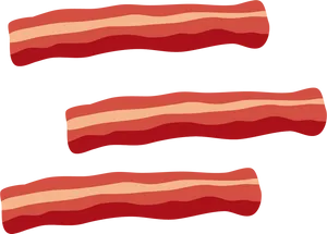 Sizzling Bacon Strips Illustration PNG image