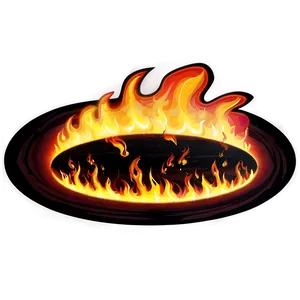 Sizzling Fire Circle Logo Png 06272024 PNG image