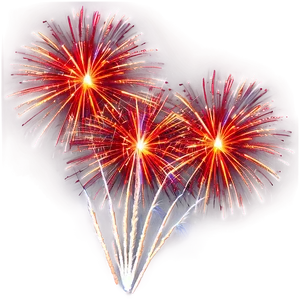 Sizzling Red Fireworks PNG 05062024