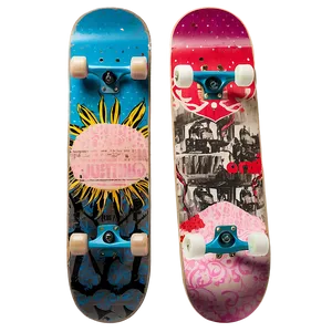 Skateboard Deck Collage Art PNG 06282024