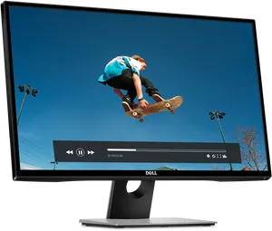 Skateboarder Freeze Frame Dell Monitor PNG image