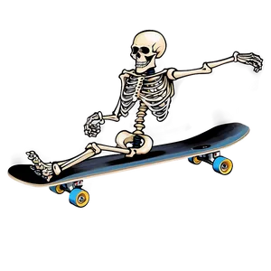 Skateboarding Skeleton Png 05032024 PNG image