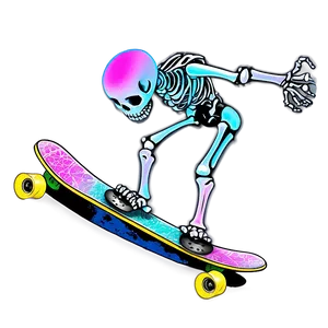 Skateboarding Skeleton Png 05032024 PNG image