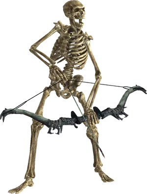 Skeleton Archer Fantasy Illustration PNG image