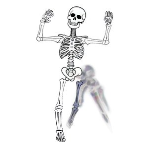 Skeleton Dancing On Beach PNG Uku86