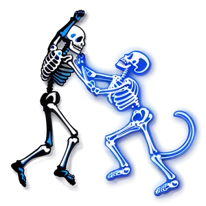 Skeleton Dancing With Cat PNG Ovv