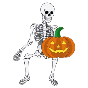 Skeleton With Pumpkin Png 23 PNG image