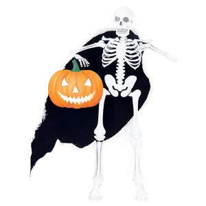 Skeleton With Pumpkin Png Ryj PNG image