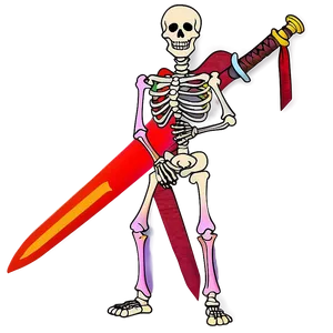 Skeleton With Sword Png 05032024 PNG image