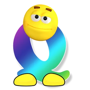 Skeptical Emojion Letter B Graphic