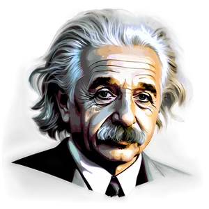 Sketch Of Albert Einstein PNG Bgn