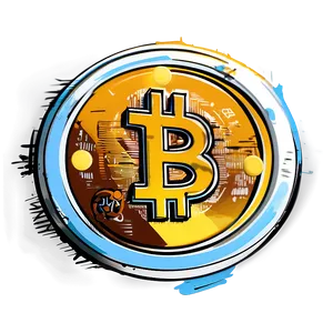 Sketch Style Crypto Coin PNG 11