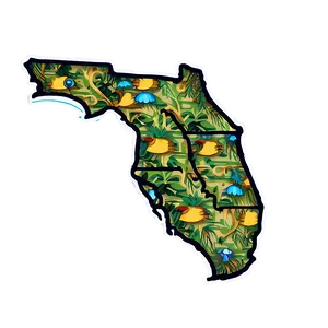 Sketch Style Florida Outline PNG Jmu PNG
