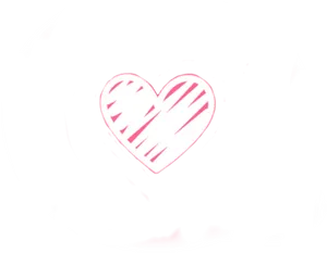 Sketchy Heart Illustration PNG image