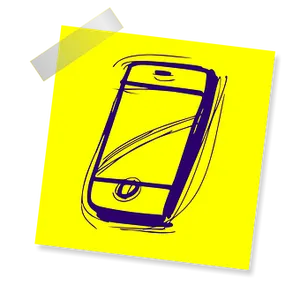 Sketchy Smartphone Illustration PNG image