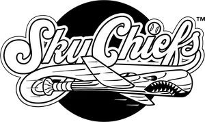 Ski Chiefs Logo Blackand White PNG image