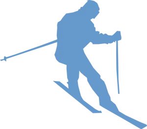 Skiing Silhouette Graphic PNG image