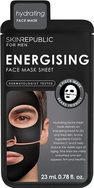 Skin Republic Energising Men Face Mask Sheet Packaging