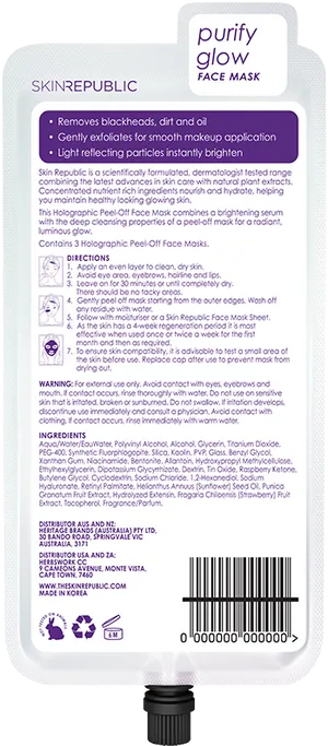 Skin Republic Purify Glow Face Mask Packaging