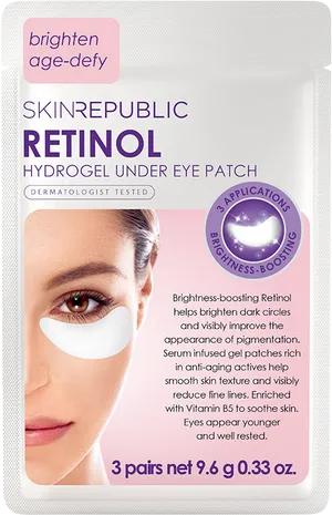 Skin Republic Retinol Hydrogel Under Eye Patch PNG image