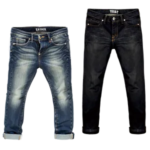 Skinny Folded Jeans Png 06272024 PNG image