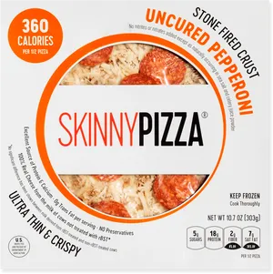 Skinny Pizza Pepperoni Stone Fired Crust Box PNG image
