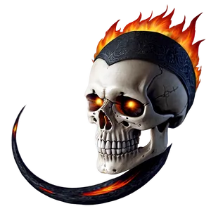 Skull Ablaze Art Png 25 PNG image