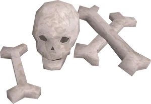 Skull_and_ Crossbones_3 D_ Render PNG image