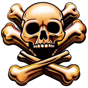 Skull And Crossbones Silhouette PNG Cfm21 PNG