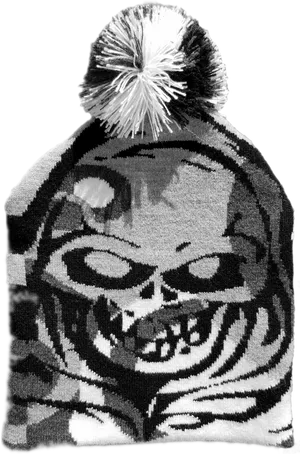 Skull Beanie Hat Design PNG image