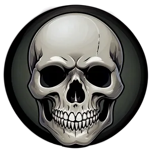 Skull Design Circle Sticker PNG Wao