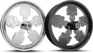 Skull Design Motorcycle Wheels