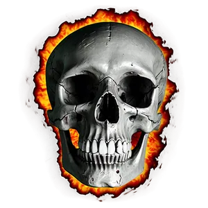 Skull Engulfed In Flames PNG 06252024