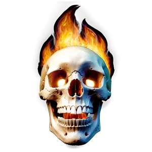 Skull Engulfed In Flames Png Oih PNG image