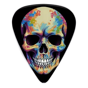 Skull Guitar Pick Art Png 06132024 PNG image