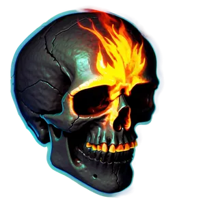 Skull In Blaze Png 22 PNG image