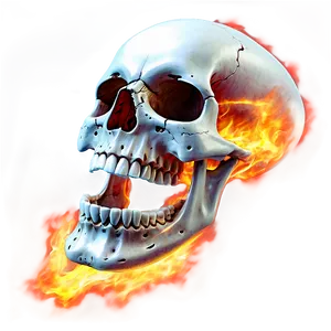Skull On Fire Drawing PNG 96 PNG