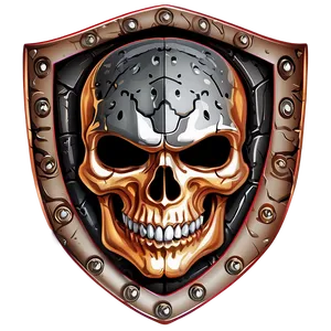 Skull Shield Vector PNG Mtq