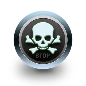 Skull Stop Sign Icon