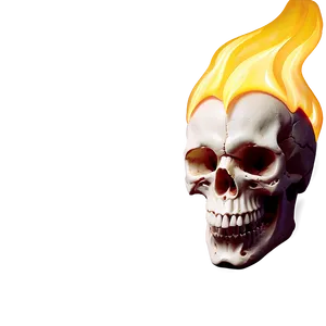 Skull With Flames Background PNG 06252024 PNG