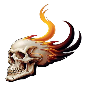 Skull With Flames Png Lgh4 PNG image