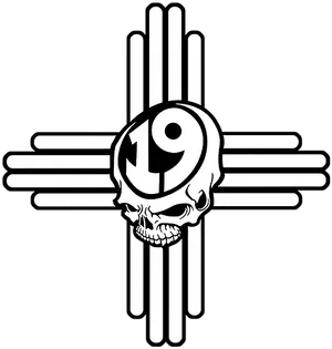 Skull Zia Symbol Graphic PNG image