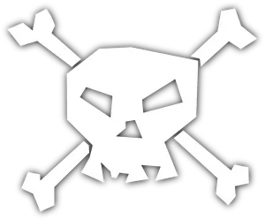 Skulland Crossbones Graphic PNG image