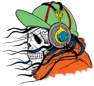 Skullin Hip Hop Attire PNG image