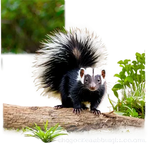 Skunk In Nature Png 06262024 PNG image