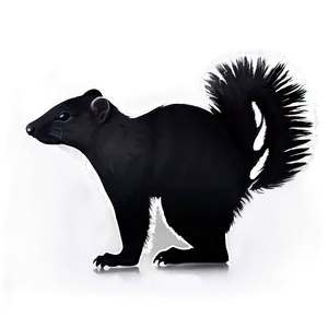 Skunk Silhouette Graphic Png Tuq PNG image