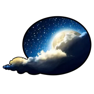 Sky With Stars And Moon Png 05032024 PNG image