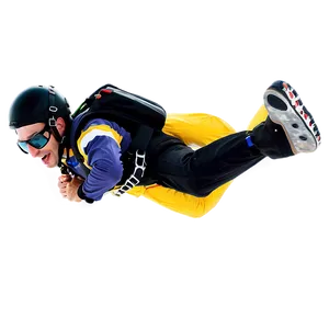 Skydiving Over Mountains PNG 06252024