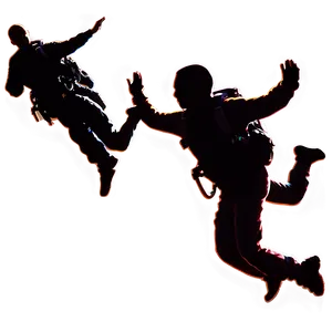 Skydiving Sunset Silhouette PNG 19 PNG